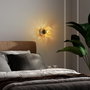 Opviq Benek - 15 - 14404 Lámpara de Pared de Metal y Vidrio Amarillo y Dorado